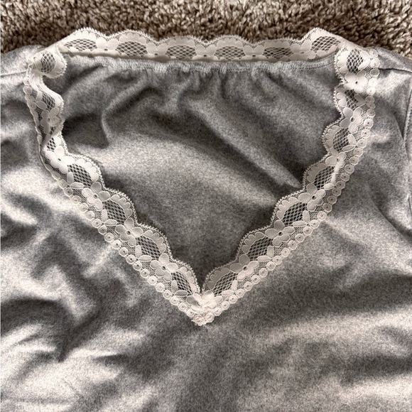 Maternity Nursing Nightgown with Striped Robe – Post Partum Sleepwear Set Medium - Picture 12 of 15